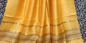 Pure Tussar Ghicha Pallu Design Body Staple Blouse Piece Running Saree