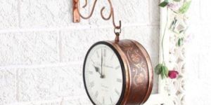 Double Sided Iron Wall Clock