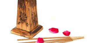 Mango Wood Pyramid Incense Holders