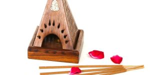Wood Pyramid Dhoop Holders