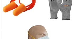 Safety Combo Pack, Saviour Cut 5 Gloves + Tiger P2/N95 Mask + Corded Foam Earplug