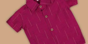 Boys Rani Pink Silk Shirt