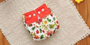 Floral Print Adjustable Reusable Cloth Diaper