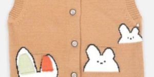 Kids Beige Delight Knitted Vest