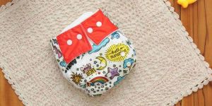 Rainbow Print Adjustable Reusable Cloth Diaper