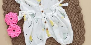 Soft Cotton Butterfly Print Baby Romper