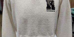 Mens White Plain Hoodie