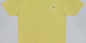Mens Yellow Round Neck T Shirt