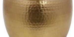 Aluminium Hammered Gold Flower Pot