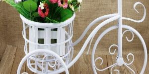 Iron Cycle Planter Pot