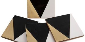 Brass Resin Coaster Set