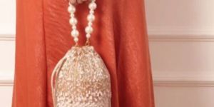 Ladies Light Beige Paisley Bucket Hand Bag