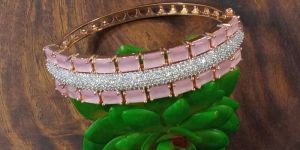 Broad Style Openable Cubic Zirconia Ladies Kada