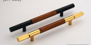 LH 308 Aluminium & Wooden Door Handle