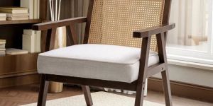 Vintage-Style Rattan Armchair - Lounge Chair