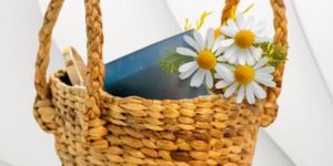 u-shaped water hyacinth basket gift hamper