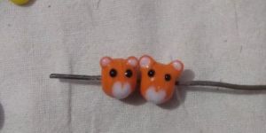 Heart Mouth Bear Glass Beads