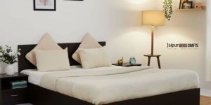 Wood Queen Size Double Bed in Wenge Finish