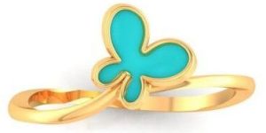 22K Rose Pattern Ladies Gold Ring