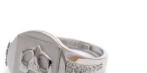 CZ Diamond Mens Silver Ring