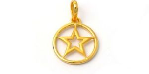 Star Shape 22 Kt Womens Gold Pendant