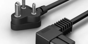 FEDUS 90 Degree L Shape 3 Pin Computer Power Cable Cord for Desktops PC