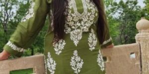 Blissful Bolts - Modal Hand Embroidered Chikankari Kurta and Garara Set