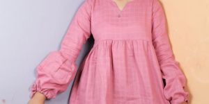 Cotton / Muslin Fit & Flare Top with Sleeve Bows