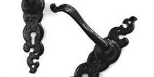 BLACK SCROLL LEVER LOCK HANDLE