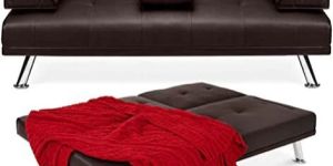 2 seater leatherette convertible sofa cum bed set