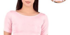 Shimmer Boat Neck Blouse Mid Sleeve