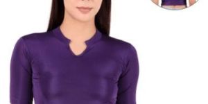 Shimmer Collar Neck Blouse Mid Sleeve