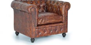 Kraft Creations Leather Single Seater Sofa Chair