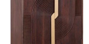 Kraft Creations Solid Wood Wine Cabinet