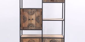 Industrial Bookshelf with Shelf