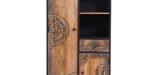 Wooden Carved Bookcase For Industrial