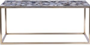 Iron Leg With Marble Top Coffee Table