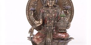 PR Laxmi on Lotus Gift Statue