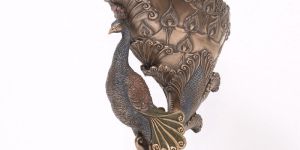 PR Peacock Flower Vase Gift Statue
