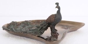 PR Platter Peacock Gift Statue