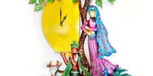 Radha Krishana Decorative Clock with LED