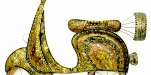 Scooter Shape Showpiece Decor for Wall