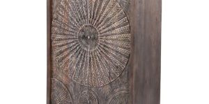 Wooden Olive Walnut Carved Cabinet Almirah