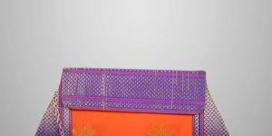 Orange & Purple Yeola Sling Paithani Bag