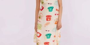 Women Telly Printed Midi Slip Dress