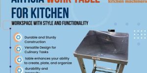 Polished Articia Stainless Steel Working Table