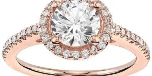 Attractive Rose Gold Women Diamond Ring