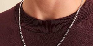 J Figaro Silver Chain For Men