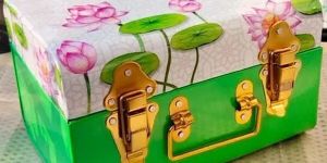 Green Pichwai Trunk Boxes