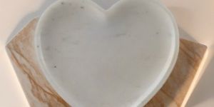Marble Heart Shape Serving Tray